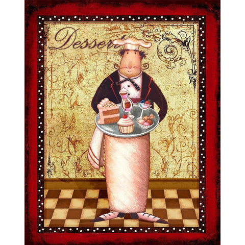 Chefs Bon Appetit II Black Modern Wood Framed Art Print by Eisner, Viv