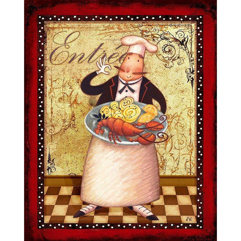 Chefs Bon Appetit III Black Modern Wood Framed Art Print by Eisner, Viv