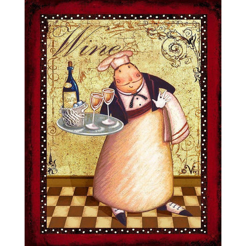 Chefs Bon Appetit IV Gold Ornate Wood Framed Art Print with Double Matting by Eisner, Viv