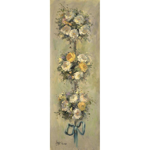 2-Up Topiary Bouquet I Black Modern Wood Framed Art Print by Stevens, Allayn
