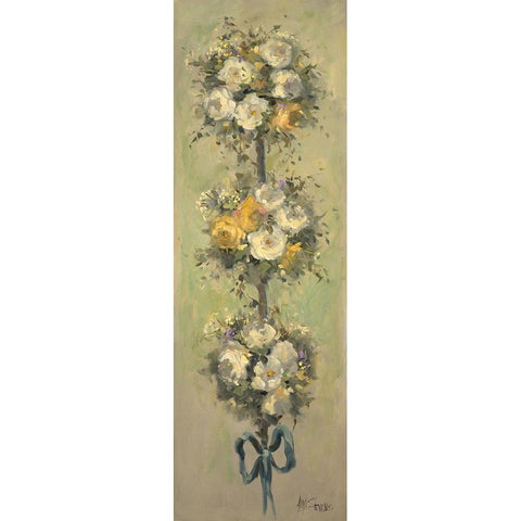 2-Up Topiary Bouquet II Black Modern Wood Framed Art Print by Stevens, Allayn