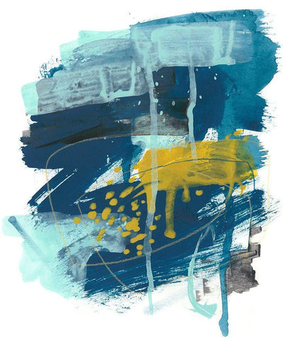 Intuitive Motion III White Modern Wood Framed Art Print with Double Matting by Vess, June Erica