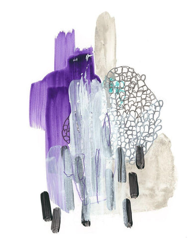 Corollary I White Modern Wood Framed Art Print with Double Matting by Vess, June Erica