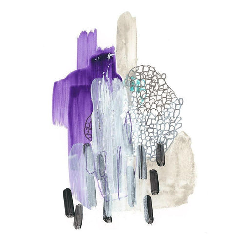 Corollary I White Modern Wood Framed Art Print by Vess, June Erica