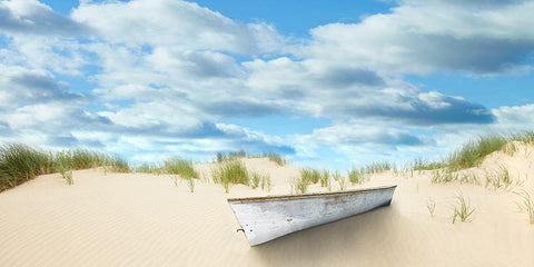 Beach Photography I Black Ornate Wood Framed Art Print with Double Matting by McLoughlin, James