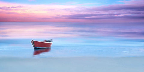 Beach Photography II White Modern Wood Framed Art Print with Double Matting by McLoughlin, James