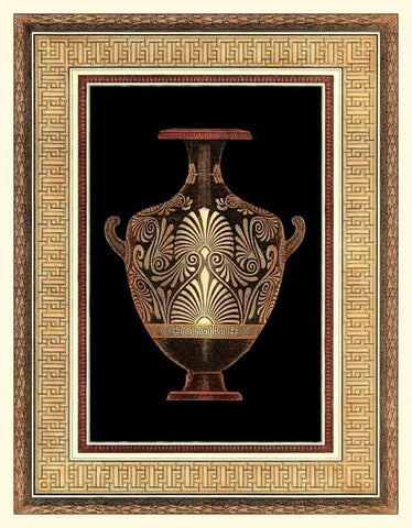 Etruscan Earthenware I Black Ornate Wood Framed Art Print with Double Matting by Moses, Henry