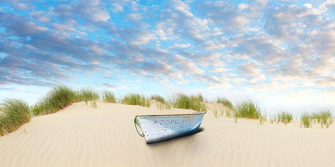 Beach Photography III White Modern Wood Framed Art Print with Double Matting by McLoughlin, James