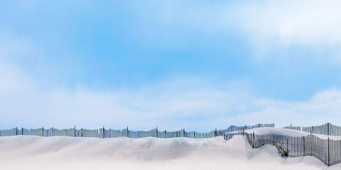 Beach Photography V White Modern Wood Framed Art Print with Double Matting by McLoughlin, James