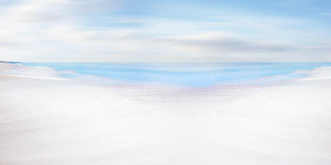 Beach Photography VII White Modern Wood Framed Art Print with Double Matting by McLoughlin, James