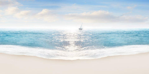 Beach Photography VIII White Modern Wood Framed Art Print with Double Matting by McLoughlin, James