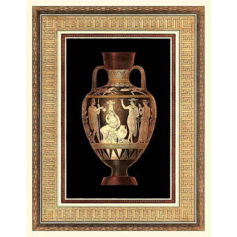 Etruscan Earthenware III Black Modern Wood Framed Art Print by Moses, Henry