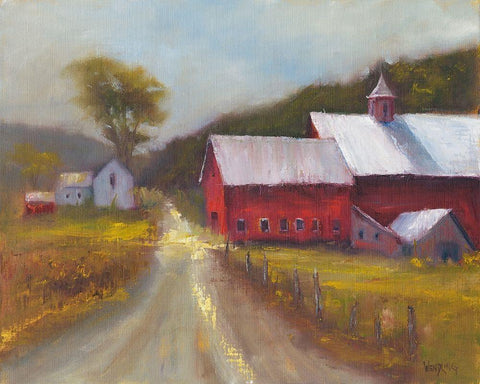 North Country II Black Ornate Wood Framed Art Print with Double Matting by Wendling, Marilyn