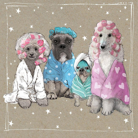 Fancypants Wacky Dogs I Gold Ornate Wood Framed Art Print with Double Matting by Gower, Hammond