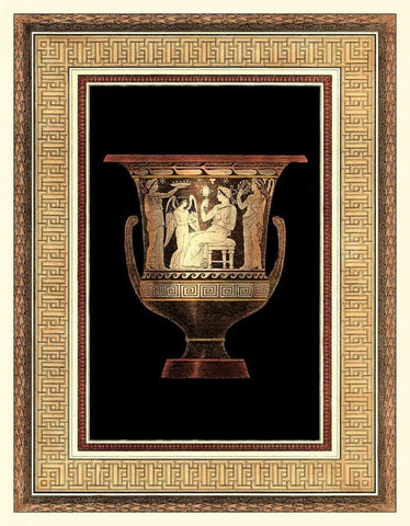 Etruscan Earthenware IV White Modern Wood Framed Art Print with Double Matting by Moses, Henry