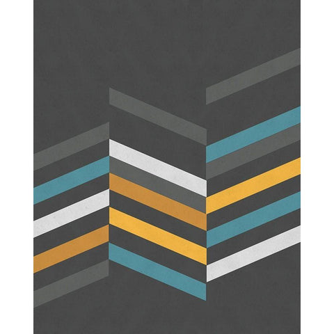 Traffic Jam II White Modern Wood Framed Art Print by Vess, June Erica