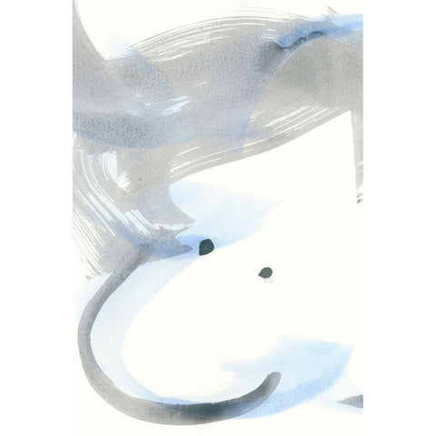 Pale Gestures I Black Modern Wood Framed Art Print with Double Matting by Stramel, Renee W.