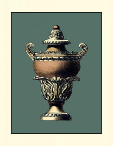 Classical Urn III Black Ornate Wood Framed Art Print with Double Matting by Vision Studio