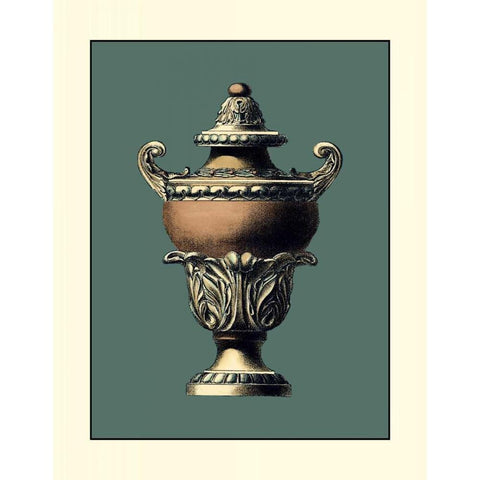 Classical Urn III Black Modern Wood Framed Art Print with Double Matting by Vision Studio