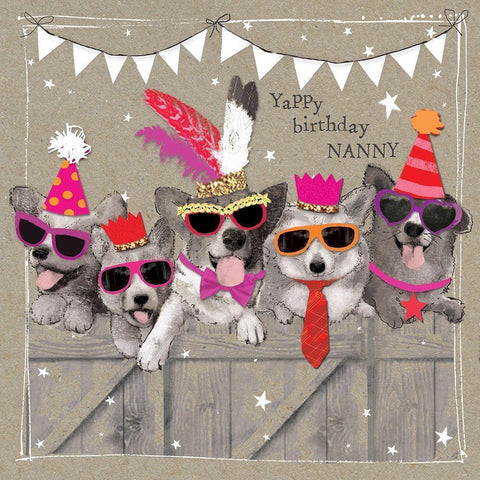 Fancypants Cool Dogs VI White Modern Wood Framed Art Print by Gower, Hammond