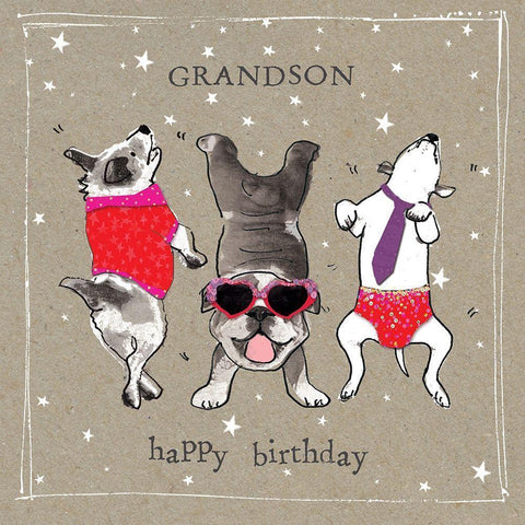 Fancypants Cool Dogs VIII Black Modern Wood Framed Art Print by Gower, Hammond