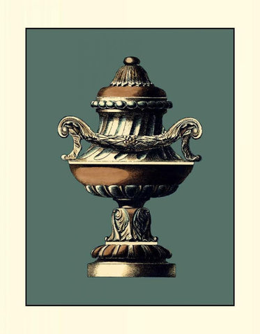Classical Urn IV White Modern Wood Framed Art Print with Double Matting by Vision Studio