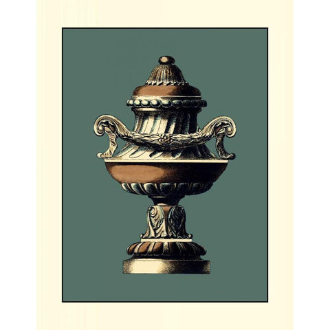 Classical Urn IV Black Modern Wood Framed Art Print with Double Matting by Vision Studio