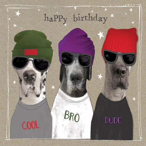 Fancypants Cool Dogs IX Black Modern Wood Framed Art Print by Gower, Hammond