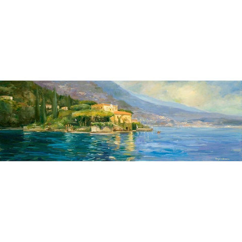 Scenic Italy IV Black Modern Wood Framed Art Print with Double Matting by Stevens, Allayn