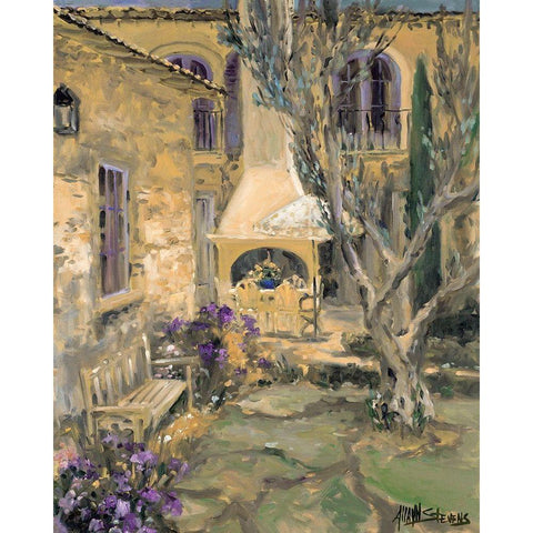 Scenic Italy VII Black Modern Wood Framed Art Print with Double Matting by Stevens, Allayn