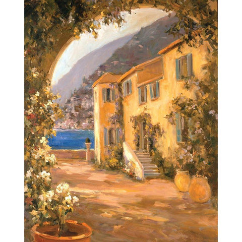 Scenic Italy VIII Black Modern Wood Framed Art Print with Double Matting by Stevens, Allayn