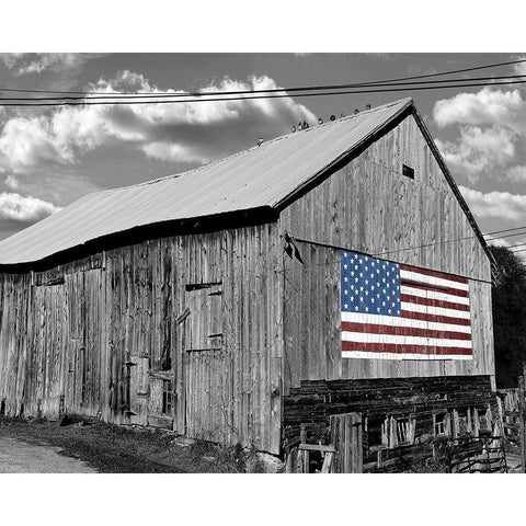 Flags of Our Farmers IV White Modern Wood Framed Art Print by McLoughlin, James