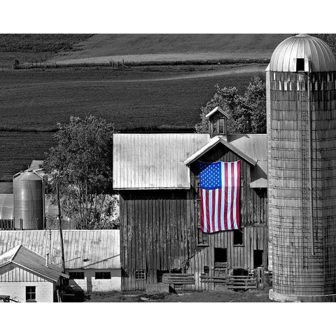 Flags of Our Farmers XI Black Modern Wood Framed Art Print with Double Matting by McLoughlin, James