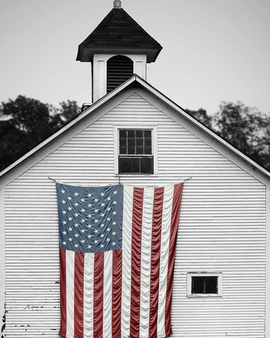 Flags of Our Farmers XVII White Modern Wood Framed Art Print with Double Matting by McLoughlin, James