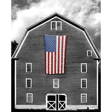 Flags of Our Farmers XIX White Modern Wood Framed Art Print by McLoughlin, James