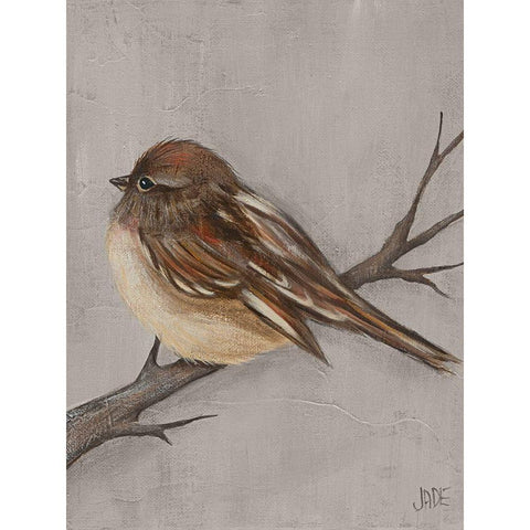 Winter Bird III Gold Ornate Wood Framed Art Print with Double Matting by Reynolds, Jade