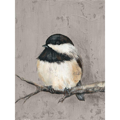 Winter Bird IV Black Modern Wood Framed Art Print with Double Matting by Reynolds, Jade