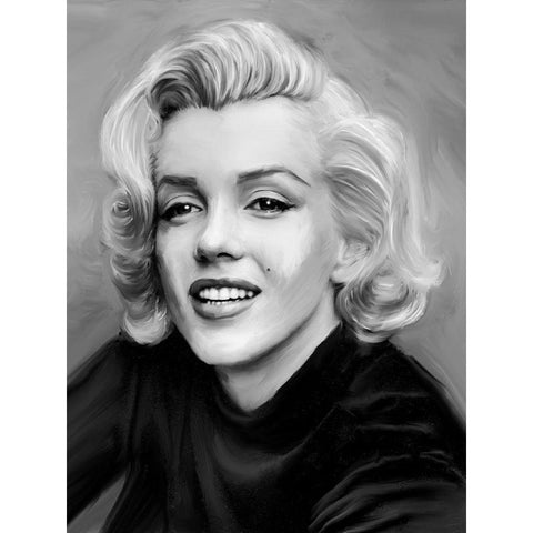 Smile Black Modern Wood Framed Art Print by Michaels, Jerry