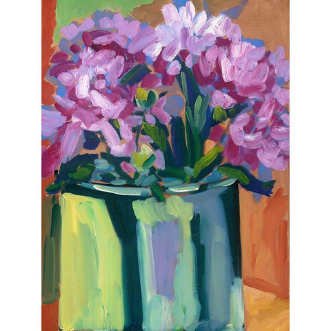 Violet Spring Flowers IV Black Modern Wood Framed Art Print by Ferrell, Erin McGee