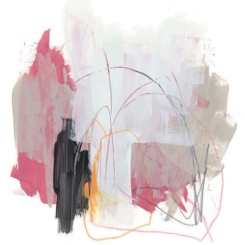 Symphony in Riffs II White Modern Wood Framed Art Print by Vess, June Erica