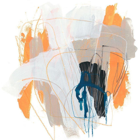 Symphony in Riffs VI Gold Ornate Wood Framed Art Print with Double Matting by Vess, June Erica