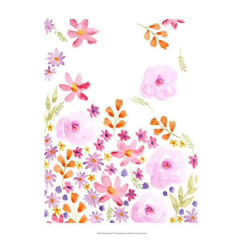 Blush Blooms I Gold Ornate Wood Framed Art Print with Double Matting by Moore, Regina