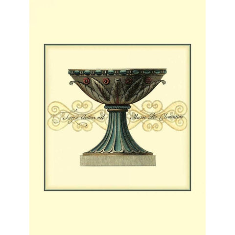 Antica Clementino Urna II Black Modern Wood Framed Art Print by Vision Studio