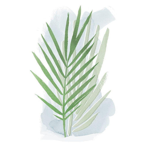 Palm Overlay I White Modern Wood Framed Art Print by Popp, Grace