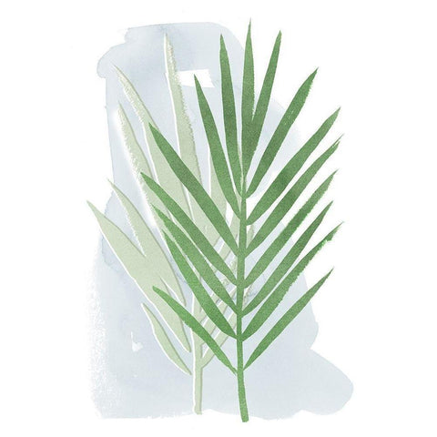 Palm Overlay II White Modern Wood Framed Art Print by Popp, Grace