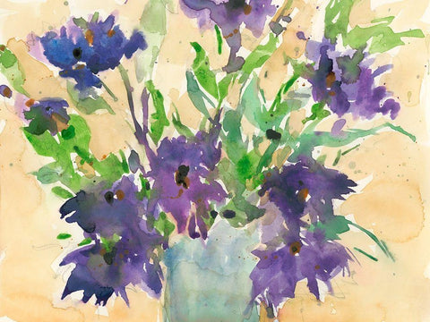 Floral Wild Thing I Black Ornate Wood Framed Art Print with Double Matting by Dixon, Samuel