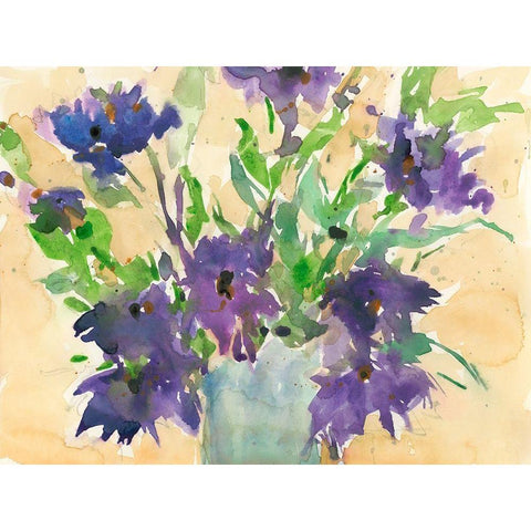 Floral Wild Thing I Black Modern Wood Framed Art Print with Double Matting by Dixon, Samuel