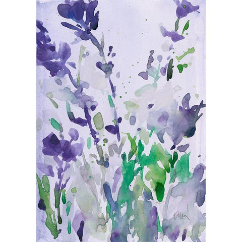 Violet Garden Moment I Black Modern Wood Framed Art Print by Dixon, Samuel