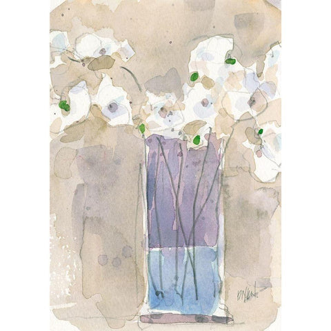 Little Vase I White Modern Wood Framed Art Print by Dixon, Samuel