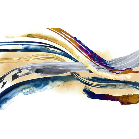 Soundwaves I Black Modern Wood Framed Art Print with Double Matting by Popp, Grace